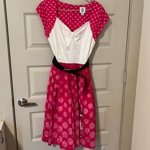 NWOT Medium The Dress Shop Pink Polka Dot Minnie Mouse Dress